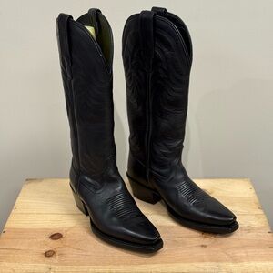 Tecovas size 5.5B black leather The Annie western cowboy boots